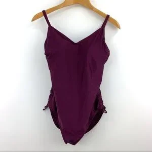 Point Zero Swim Point Zero Ocean Nwt Mauve Ruched One Piece Swim Suit 2d Poshmark